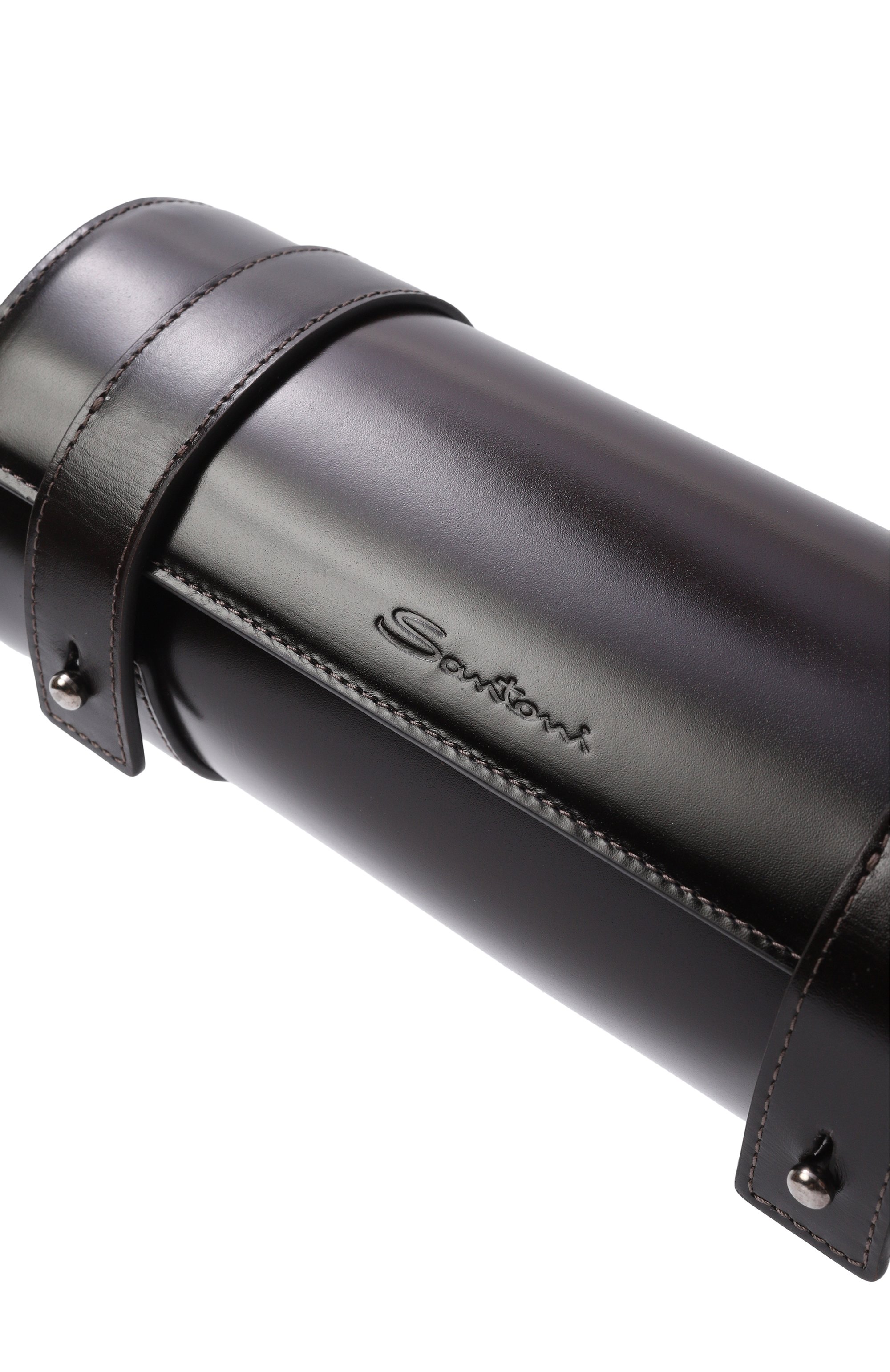 Кожаный футляр для часов SANTONI темно-коричневого цвета по цене 79950 руб., арт. UFPPA2282F0-GFUL, фото 3 Кожаный футляр для часов SANTONI, арт. UFPPA2282F0-GFUL, фото 3