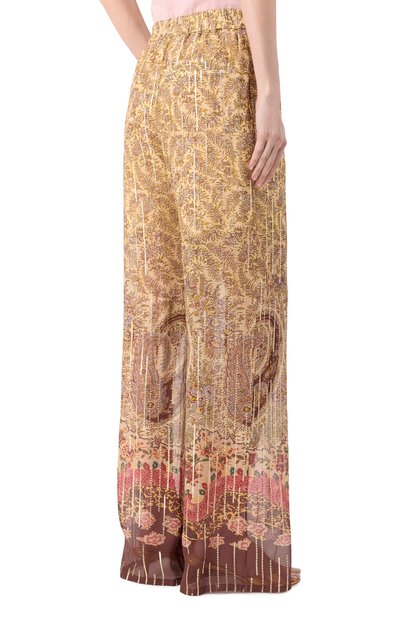 Шелковые брюки VALENTINO бежевого цвета по цене 385500 руб., арт. 8B3RB746/A54, фото 4 Шелковые брюки VALENTINO, арт. 8B3RB746/A54, фото 4