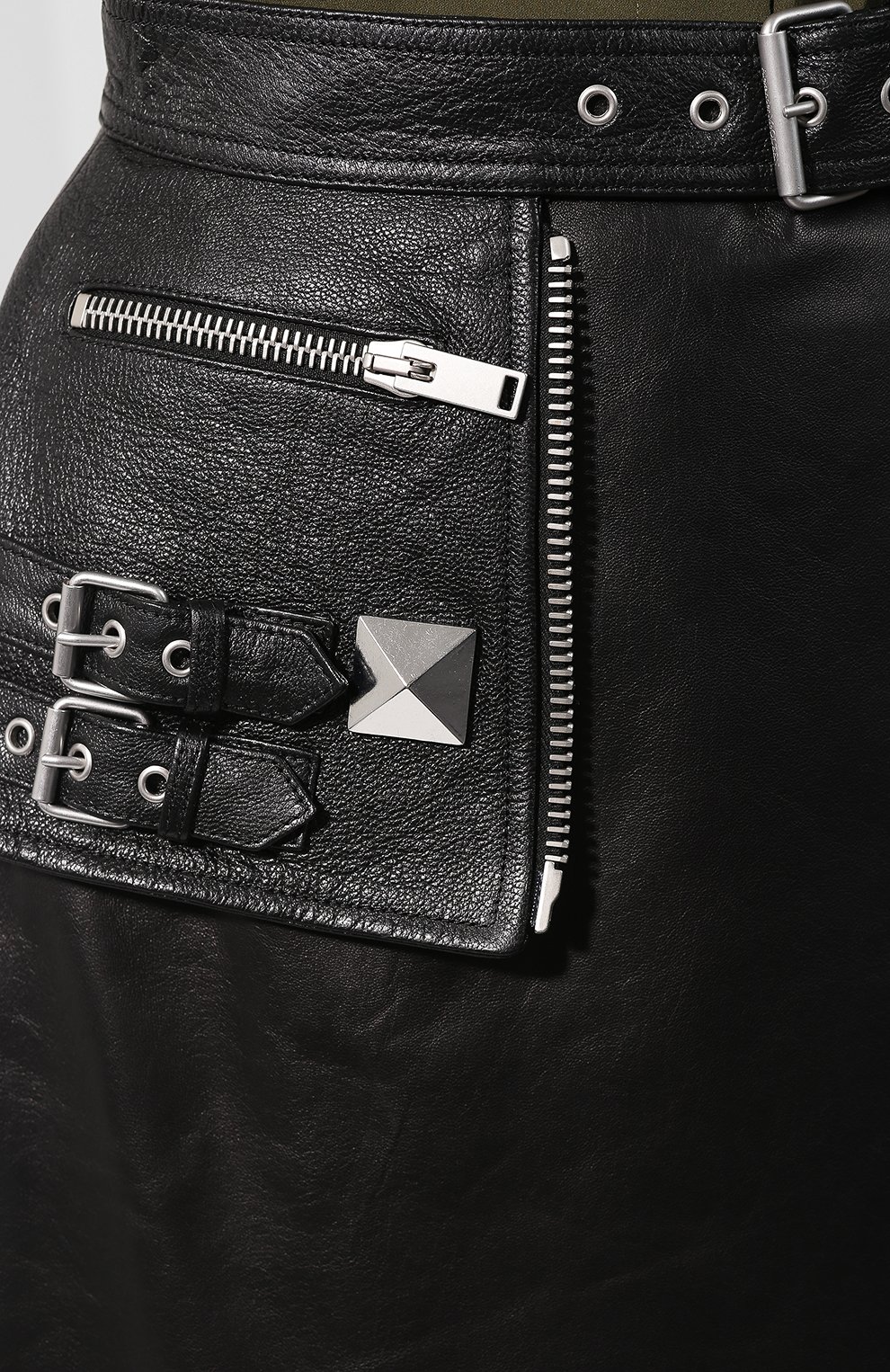 Кожаная юбка ALEXANDER MCQUEEN, арт. 594838/Q5ACQ, фото 5