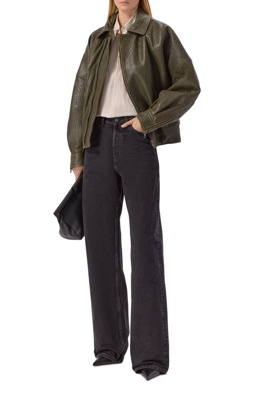 Утепленная кожаная куртка Petar Petrov S26LJ2 Зелёный  S26LJ2 Фото 2