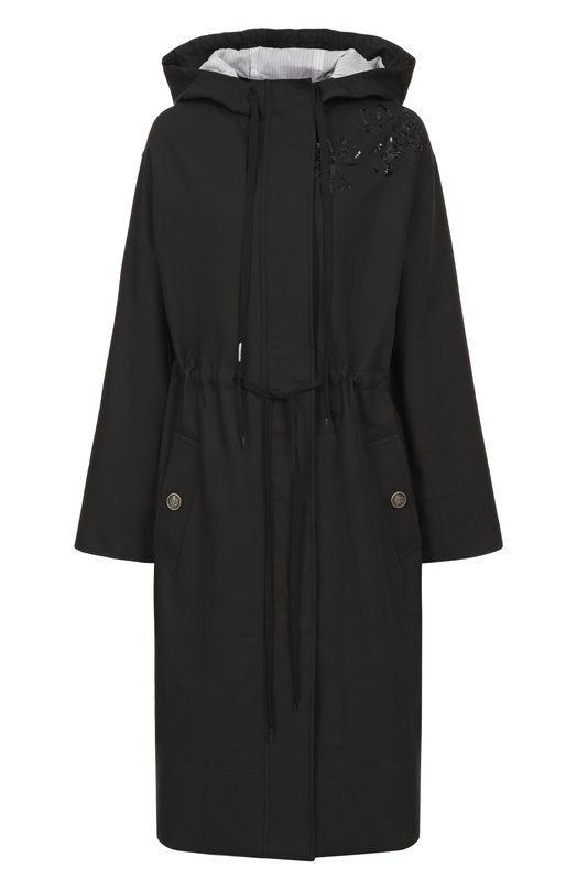 Хлопковая парка Twinset 251TE2181 Чёрный 251TE2181