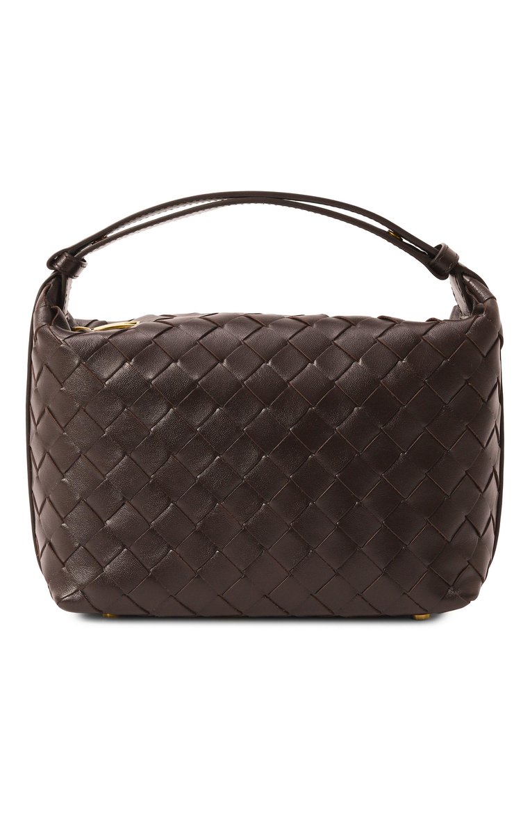 Женская сумка wallace mini BOTTEGA VENETA темно-коричневого цвета, арт. 754443 V3IV1 | Фото 1 (Ошибки технического описания: Нет ширины; Материал: Натуральная кожа; Размер: mini)