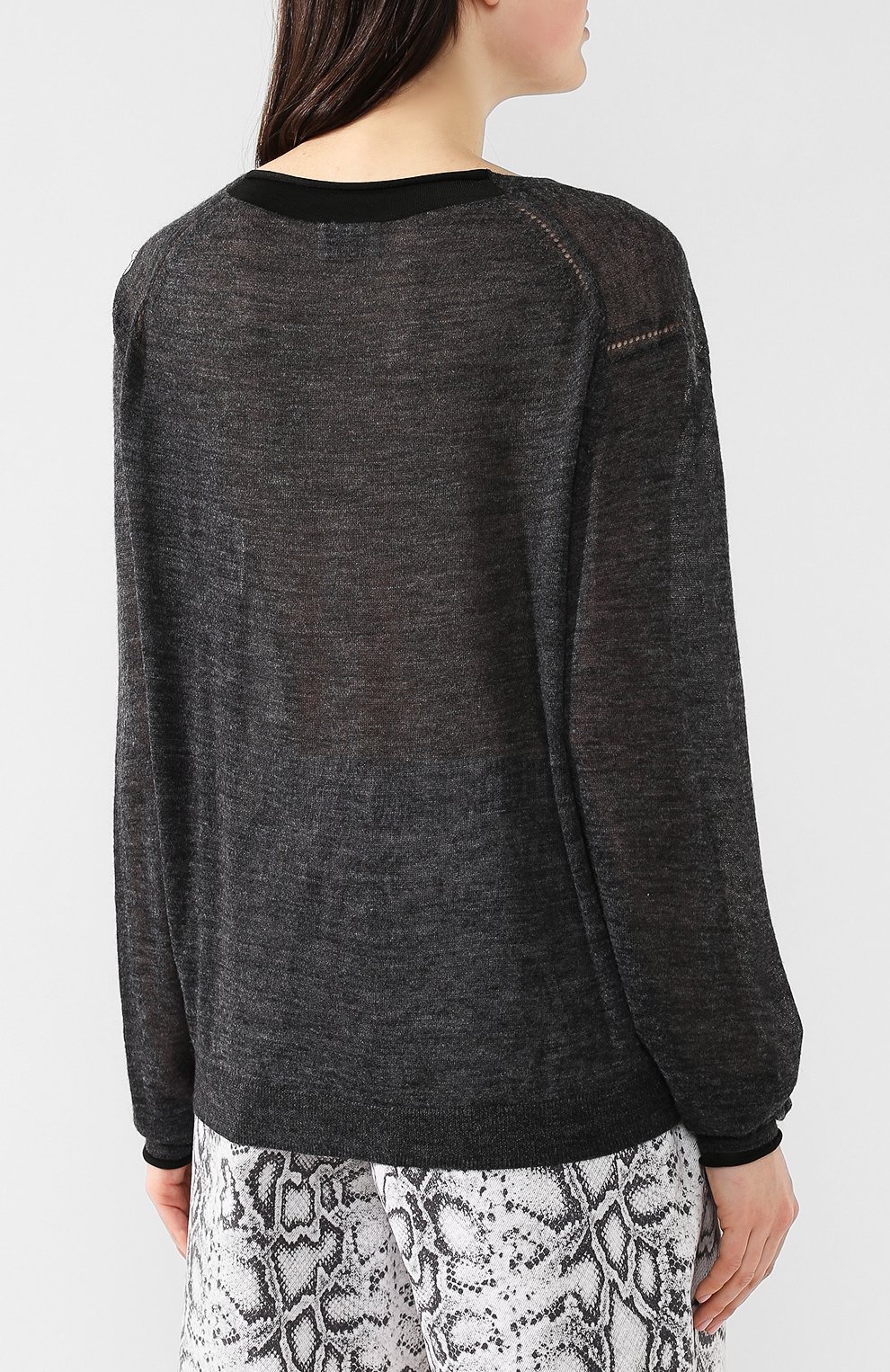 Пуловер ACNE STUDIOS серого цвета по цене 37450 руб., арт. A60055, фото 4 Пуловер ACNE STUDIOS, арт. A60055, фото 4