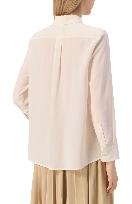 Шелковая рубашка Weekend Max Mara ALMINA Кремовый  ALMINA Фото 4
