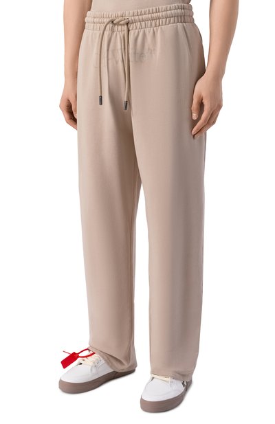 Хлопковые брюки OFF-WHITE бежевого цвета по цене 54350 руб., арт. 0MCH05AS26FLE00C, фото 3 Хлопковые брюки OFF-WHITE, арт. 0MCH05AS26FLE00C, фото 3