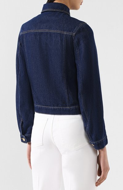 Джинсовая куртка VALENTINO темно-синего цвета по цене 128500 руб., арт. RB3DC01D4BD, фото 4 Джинсовая куртка VALENTINO, арт. RB3DC01D4BD, фото 4