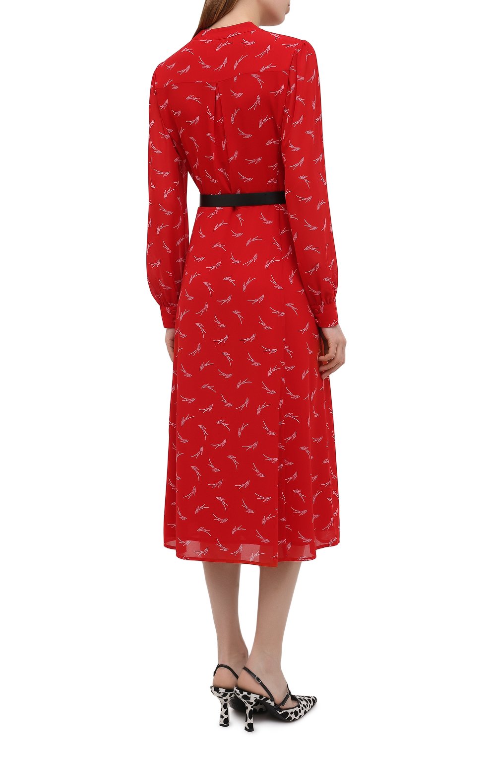 Платье MICHAEL MICHAEL KORS красного цвета по цене 26800 руб., арт. MH08Y46GKY, фото 4 Платье MICHAEL MICHAEL KORS, арт. MH08Y46GKY, фото 4