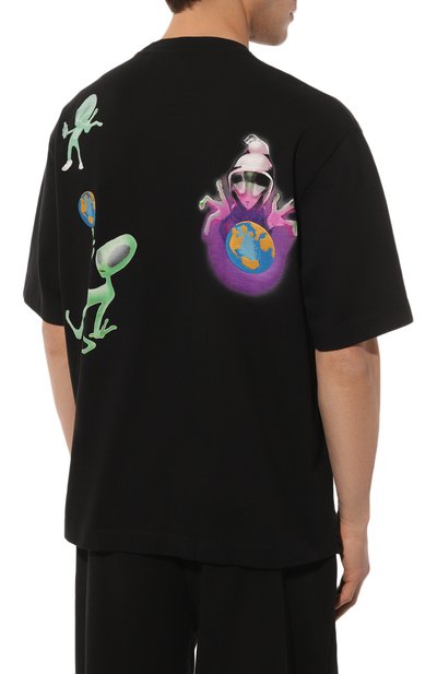 Хлопковая футболка OFF-WHITE, арт. OMAA120F22JER0131050, фото 4