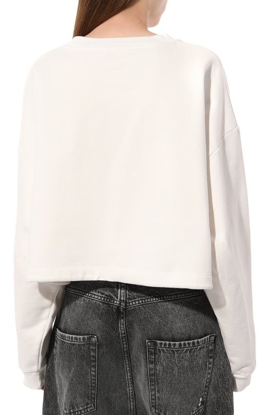 Хлопковый свитшот Marni FLJE0198P0/USCW66 Белый  FLJE0198P0/USCW66 Фото 4