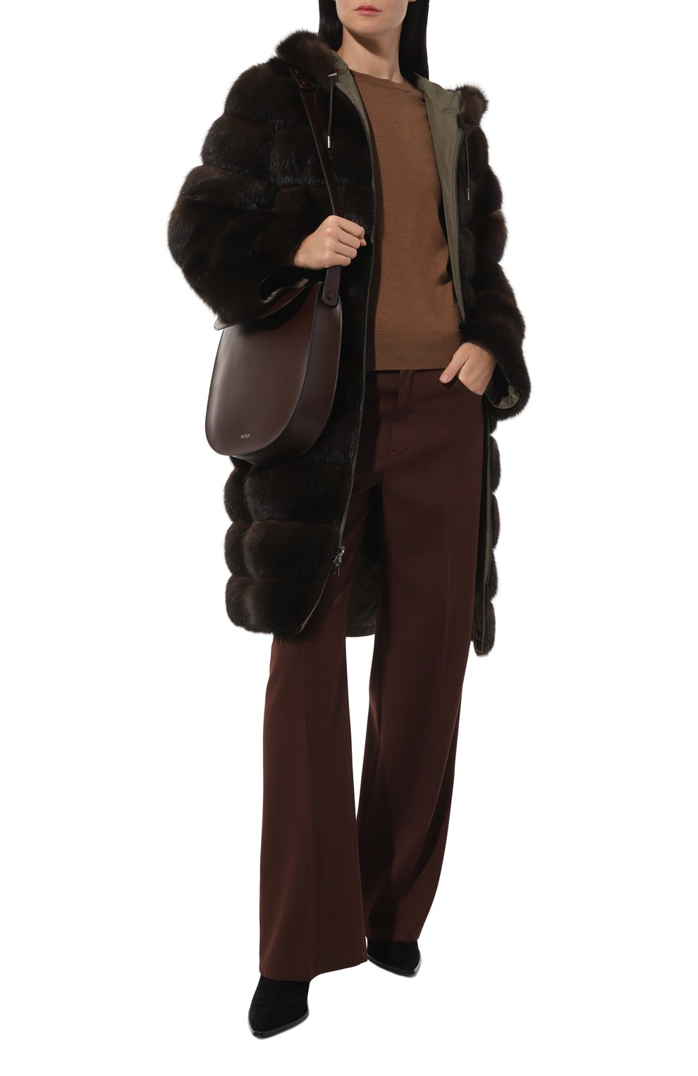 Двусторонняя шуба из меха соболя YVES SALOMON, арт. 9WYM48905ZIRV, фото 2