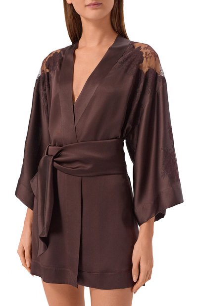 Шелковый халат CARINE GILSON, арт. AL0928AS, фото 3