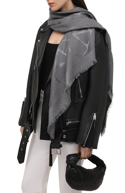 Шаль из шелка и шерсти VALENTINO, арт. XW2EB104/DNE, фото 2