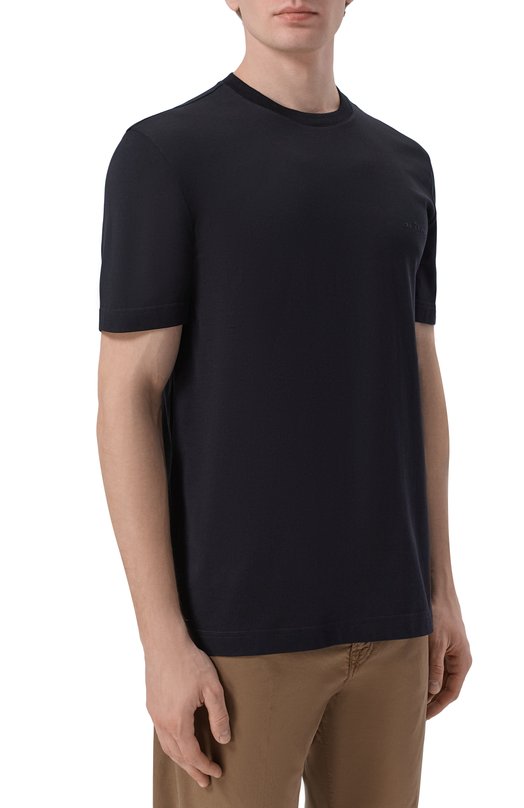 Хлопковая футболка Kiton UMM0745 Чёрный  UMM0745 Фото 3