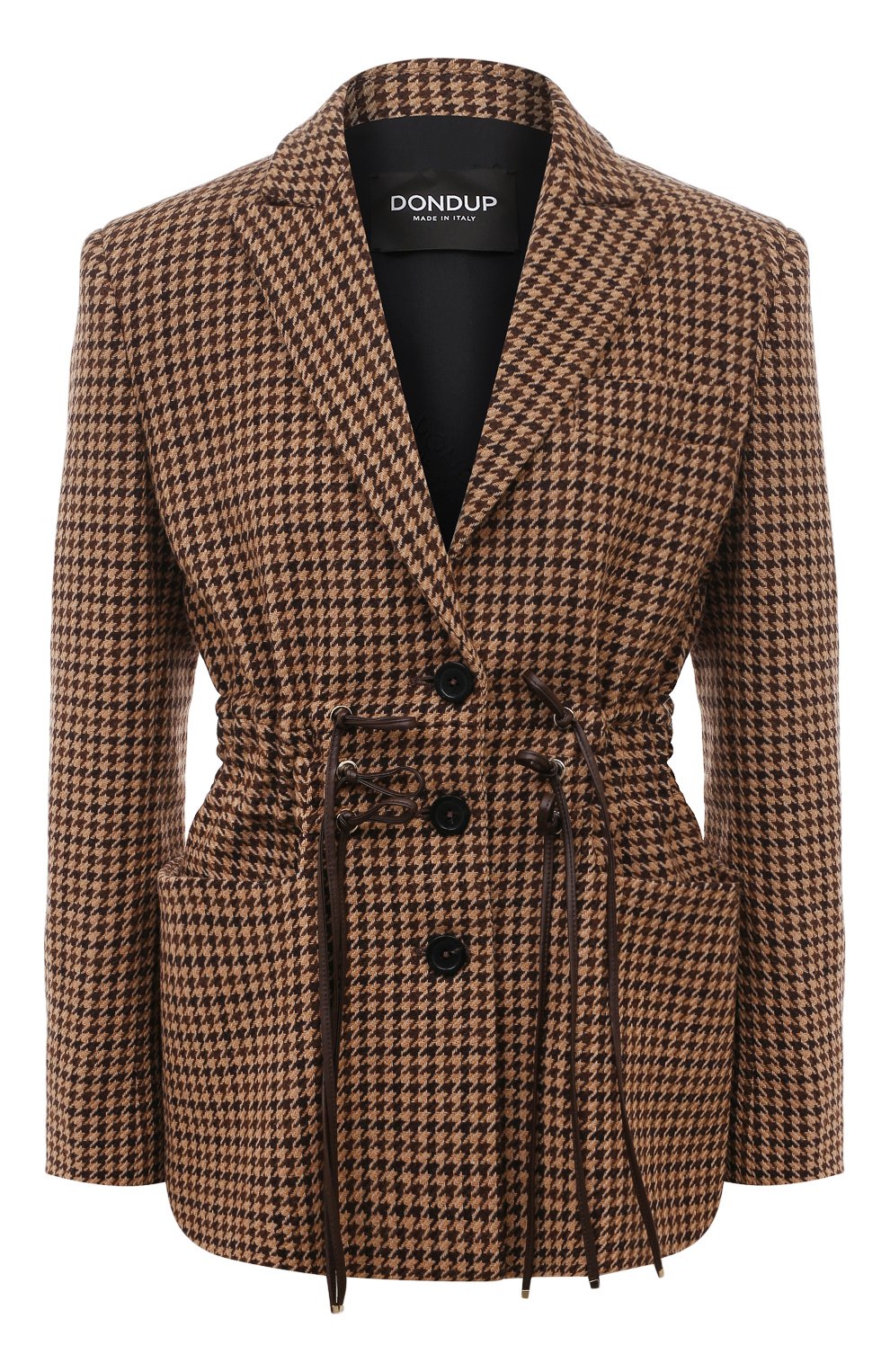 Шерстяной жакет DONDUP коричневого цвета по цене 114000 руб., арт. DJ579/FF0399D-XXX, фото 1 Шерстяной жакет DONDUP, арт. DJ579/FF0399D-XXX, фото 1