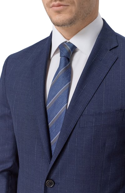 Мужской галстук из шелка и льна ZILLI, арт. CRAV02M0617VD0R00