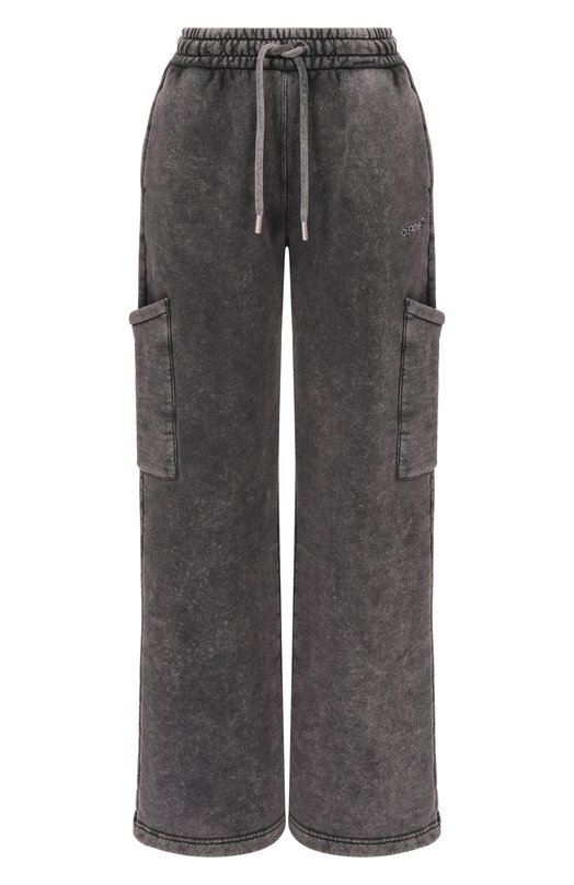 Хлопковые брюки-карго Off-White 0WCH025F25FLE002 Серый 0WCH025F25FLE002