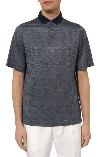 Шелковое поло ZILLI синего цвета по цене 87550 руб., арт. KBP002M0600VZLU00M, фото 3 Шелковое поло ZILLI, арт. KBP002M0600VZLU00M, фото 3