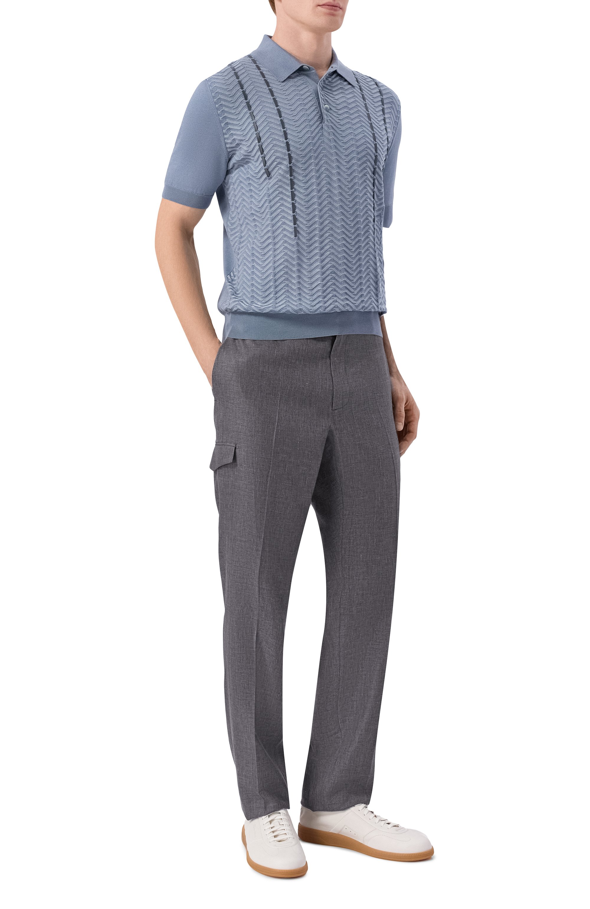 Брюки-карго изо льна и шерсти STEFANO RICCI, арт. M1T6100142/B127HA, фото 2