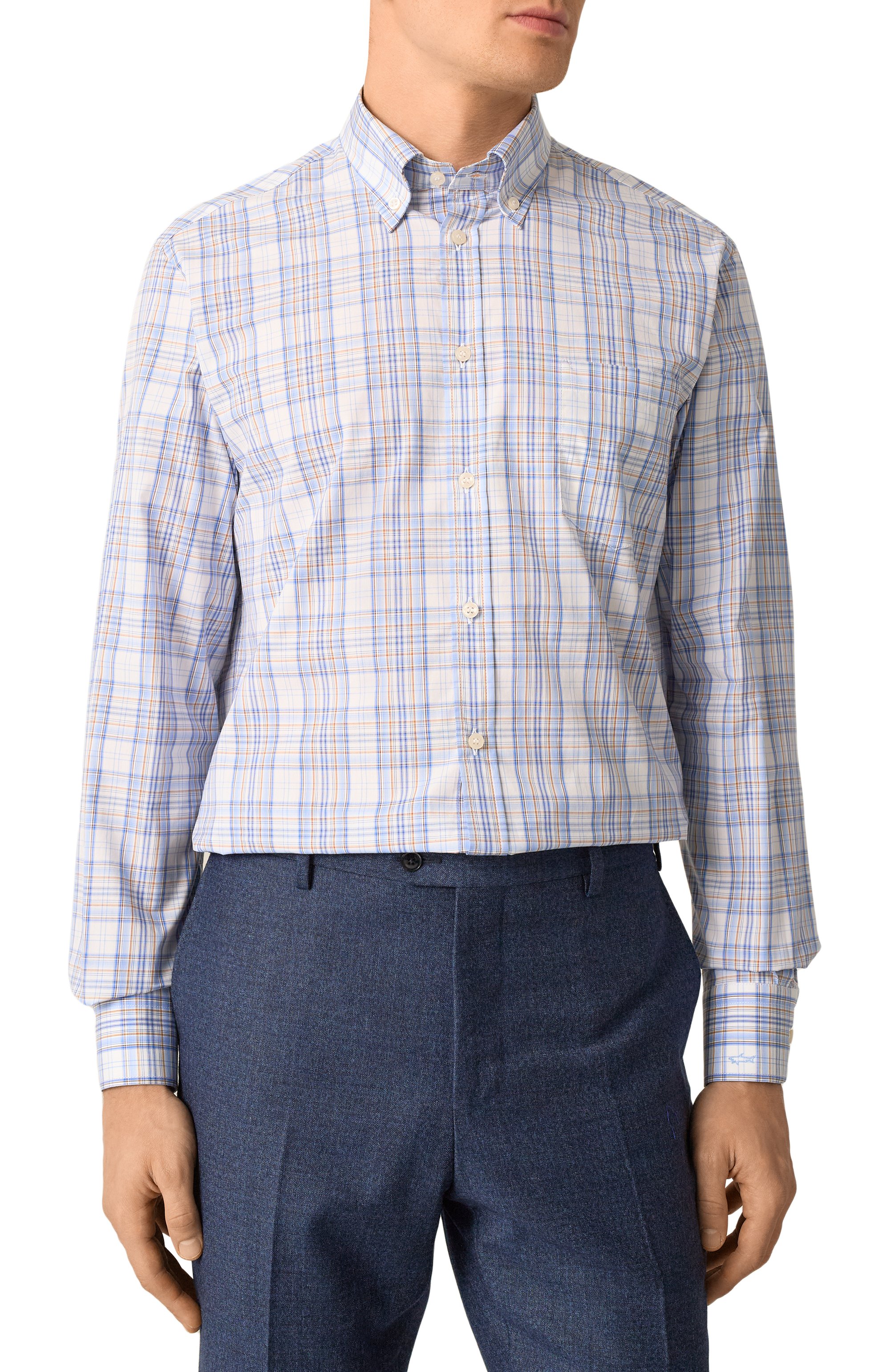 Хлопковая рубашка PAUL&SHARK разноцветного цвета по цене 31200 руб., арт. 25413130/41, фото 3 Хлопковая рубашка PAUL&SHARK, арт. 25413130/41, фото 3