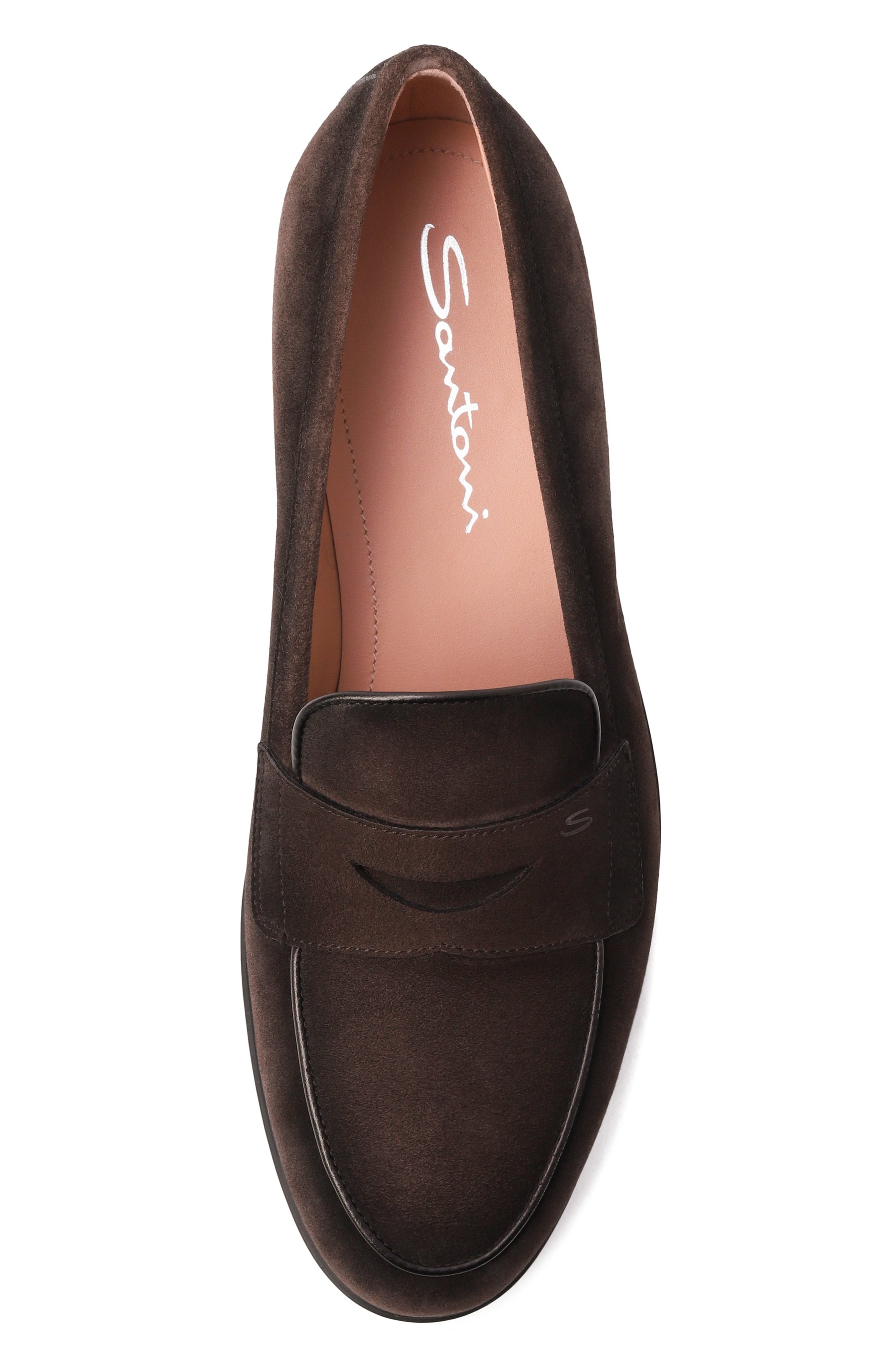 Замшевые пенни-лоферы easy SANTONI, арт. WUEG71851G0MNHLW, фото 6