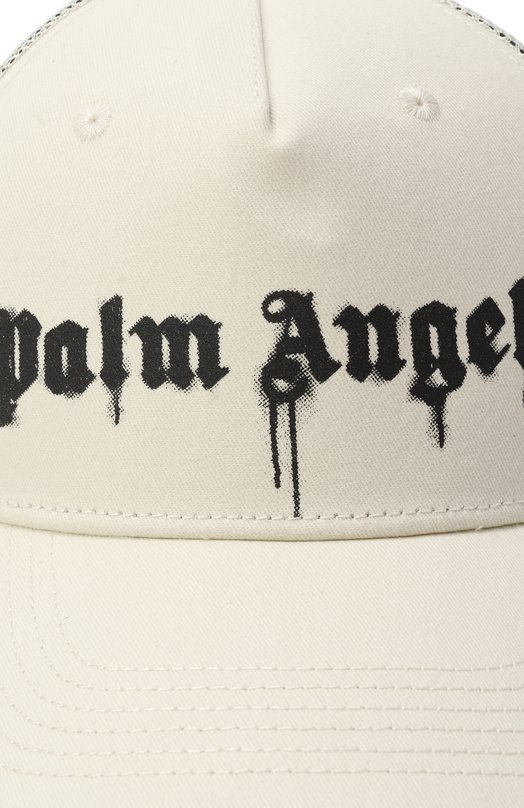 Хлопковая бейсболка Palm Angels PMLB068F25FAB002 Белый  PMLB068F25FAB002 Фото 3
