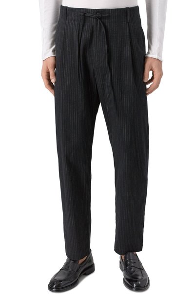 Брюки из хлопка и льна HANNES ROETHER черного цвета по цене 49200 руб., арт. PA21DRE.5111/, фото 3 Брюки из хлопка и льна HANNES ROETHER, арт. PA21DRE.5111/, фото 3