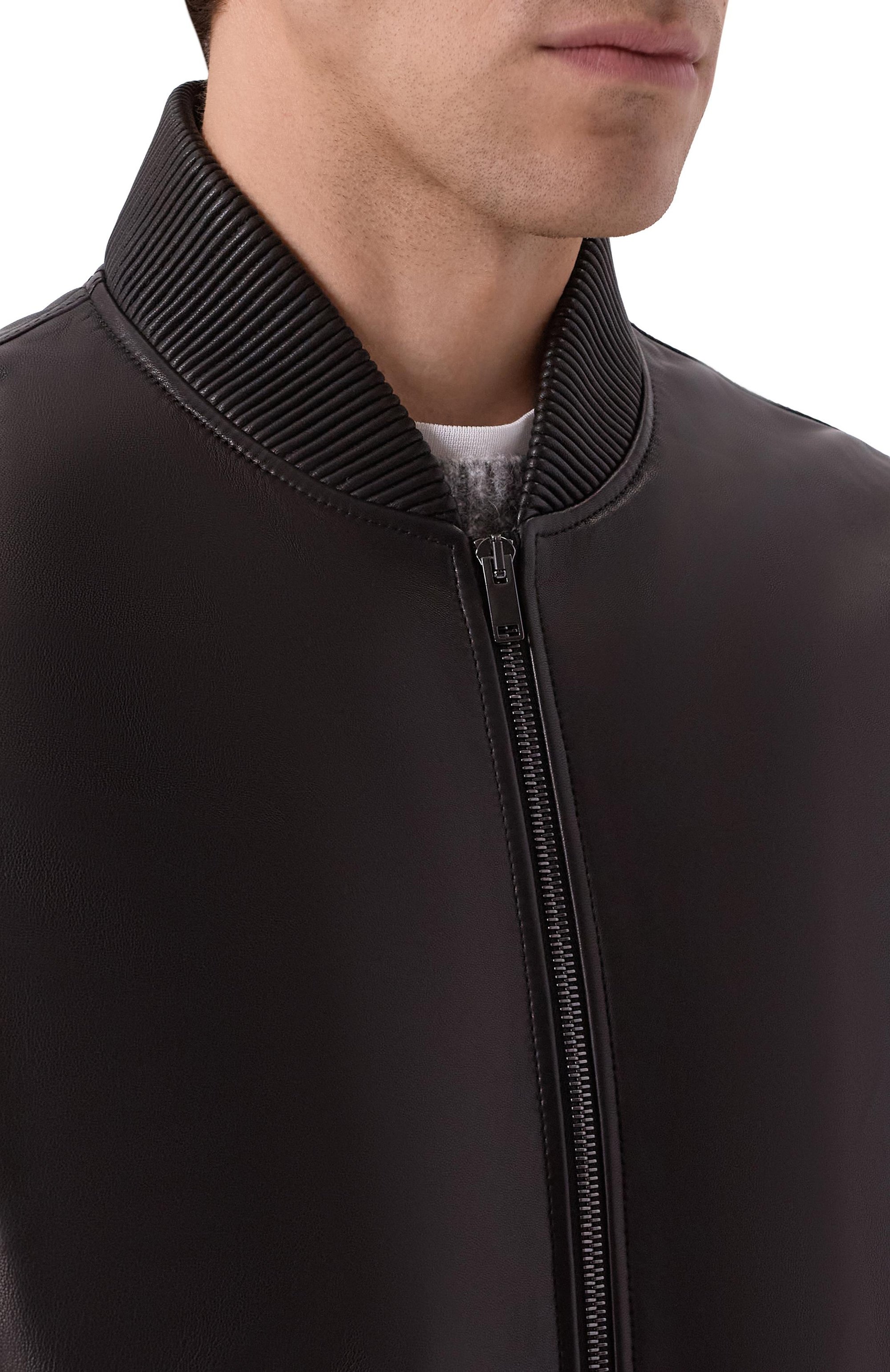 Кожаный бомбер MVST, арт. M25.1PM.0009/BIG SIZE/CREAM NAPA, фото 5