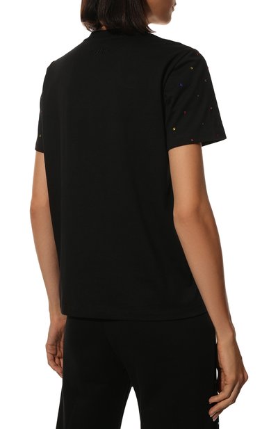 Хлопковая футболка MSGM черного цвета по цене 22600 руб., арт. 3341MDM101 227798, фото 4 Хлопковая футболка MSGM, арт. 3341MDM101 227798, фото 4