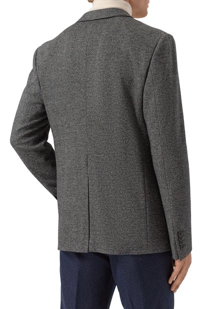 Пиджак из хлопка и шерсти DOLCE & GABBANA темно-серого цвета по цене 315500 руб., арт. G2VH2T/FC7AY, фото 4 Пиджак из хлопка и шерсти DOLCE & GABBANA, арт. G2VH2T/FC7AY, фото 4