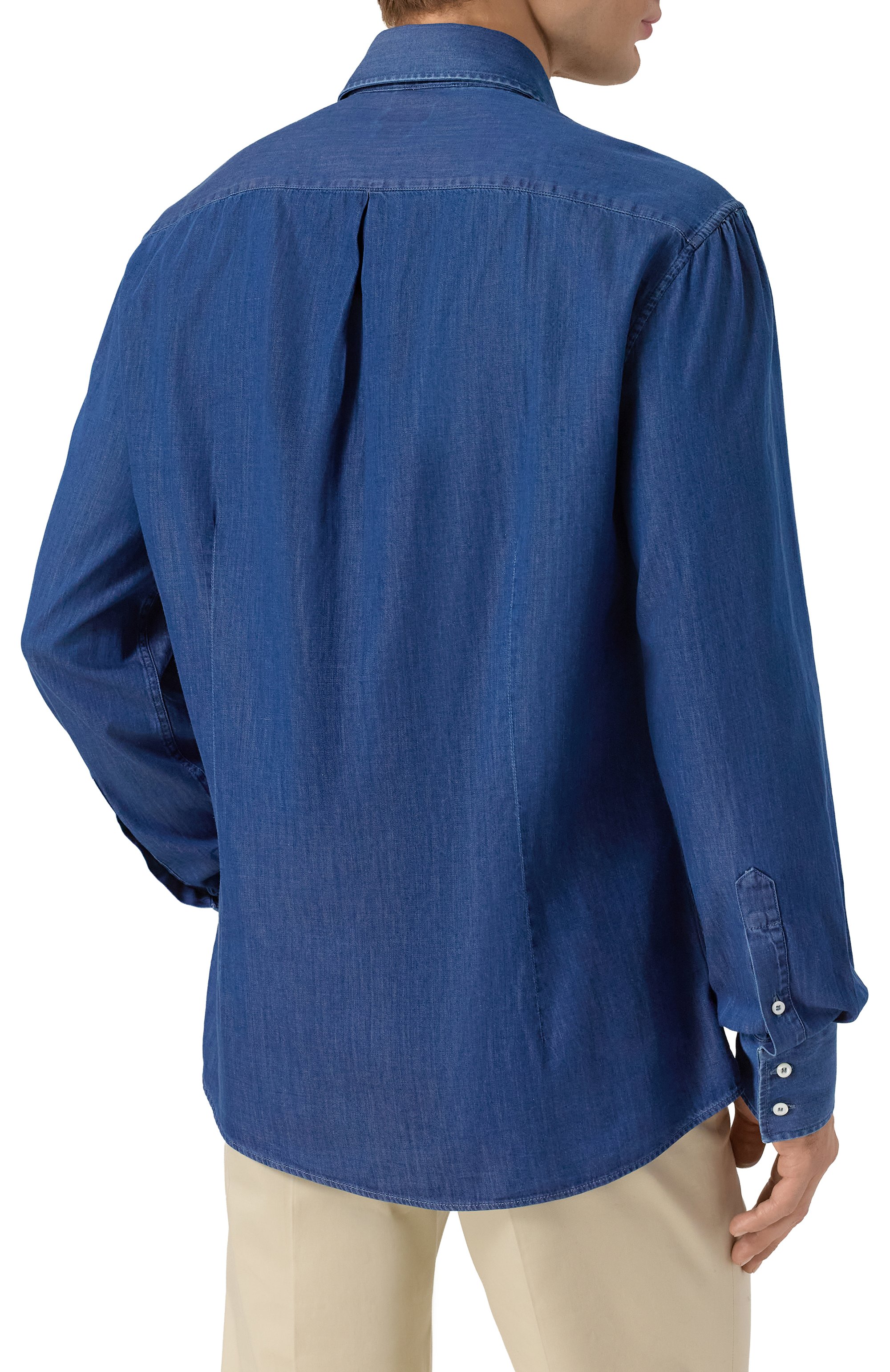 Джинсовая рубашка BRUNELLO CUCINELLI, арт. MR6831718, фото 4