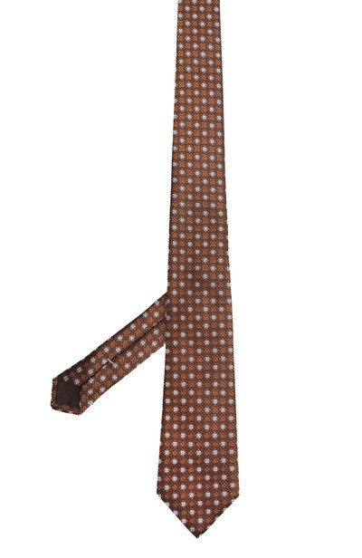 Шелковый галстук CANALI коричневого цвета по цене 21450 руб., арт. 18/HJ04716, фото 3 Шелковый галстук CANALI, арт. 18/HJ04716, фото 3