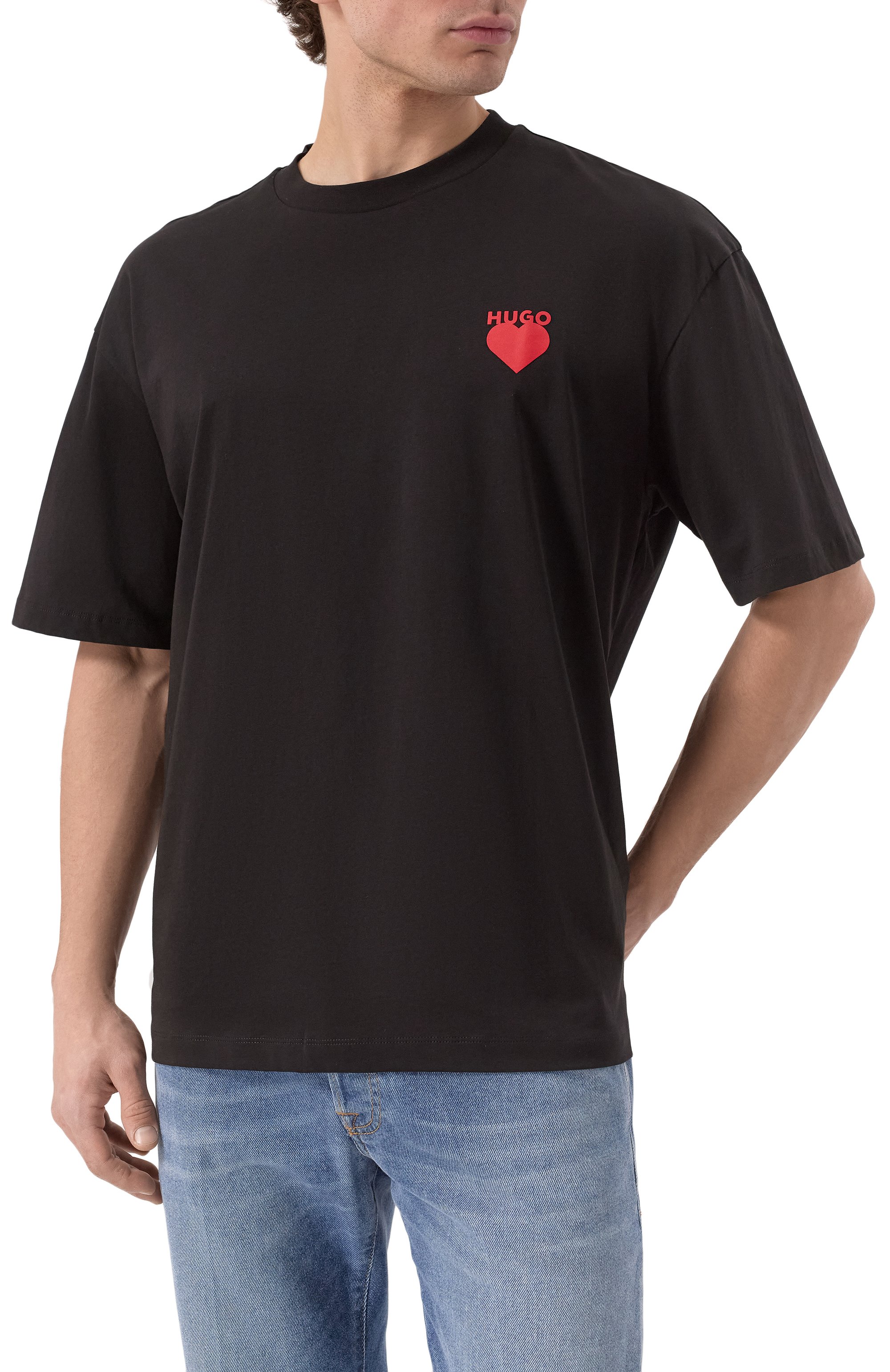 Хлопковая футболка HUGO, арт. 50530557, фото 3