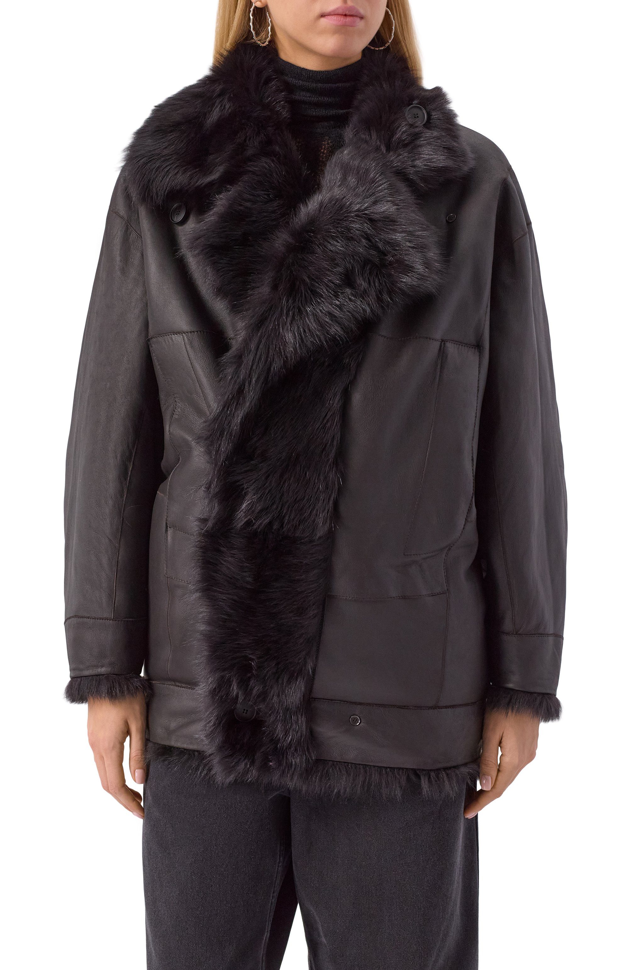 Двусторонняя дубленка из овчины PETAR PETROV, арт. F25FM3/SHEARLING, фото 6