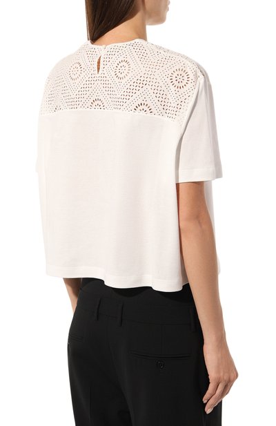 Хлопковый топ LORO PIANA кремового цвета по цене 96350 руб., арт. FAL5831, фото 4 Хлопковый топ LORO PIANA, арт. FAL5831, фото 4