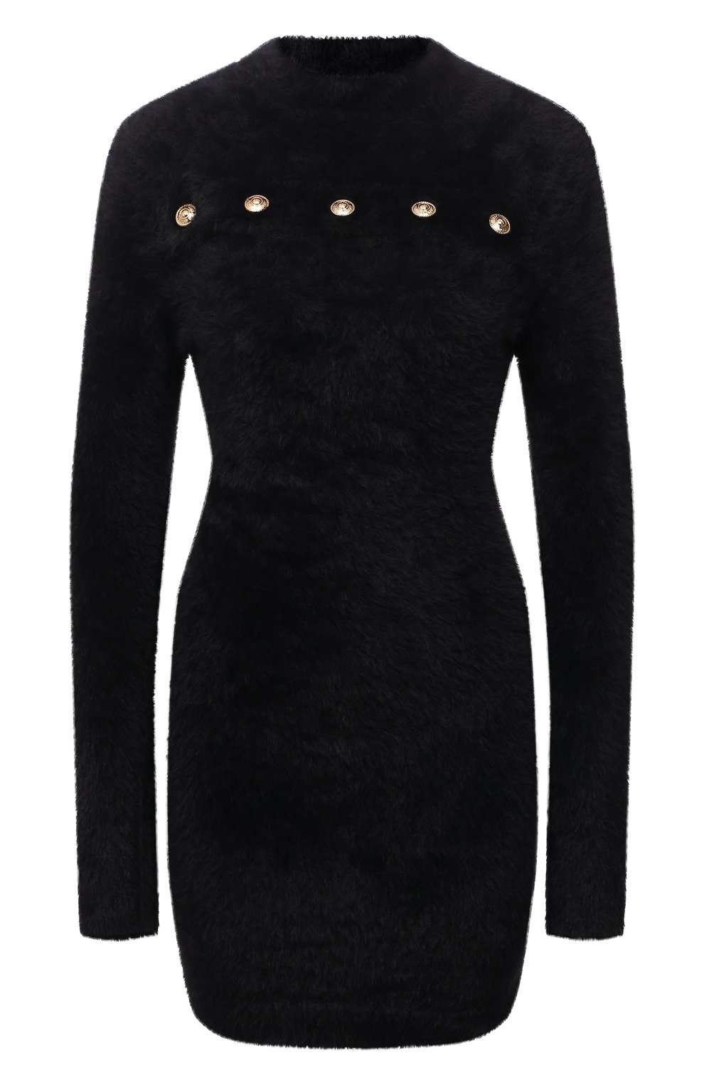 Платье VERSACE JEANS COUTURE черного цвета по цене 59950 руб., арт. 71HA0822-71DPM22 FIL.FURRY BLACK/CM07H, фото 1 Платье VERSACE JEANS COUTURE, арт. 71HA0822-71DPM22 FIL.FURRY BLACK/CM07H, фото 1