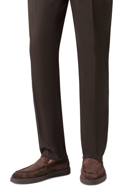 Замшевые лоферы detroit SANTONI, арт. MGDG17824SM0BGEX, фото 3