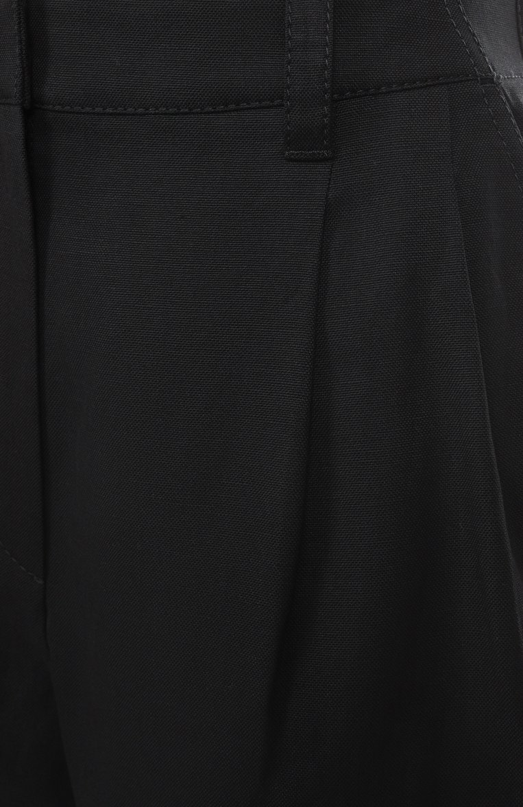Женские шорты из хлопка и льна BRUNELLO CUCINELLI черного цвета, арт. MH544P8847 | Фото 6 (М�атериал внешний: Лен, Хлопок; Длина Ж (юбки, платья, шорты): Мини; Стили: Кэжуэл; Кросс-КТ: костюм; Автоматизация ТО: Проставлено; Автоматизация состава: Проставлено)