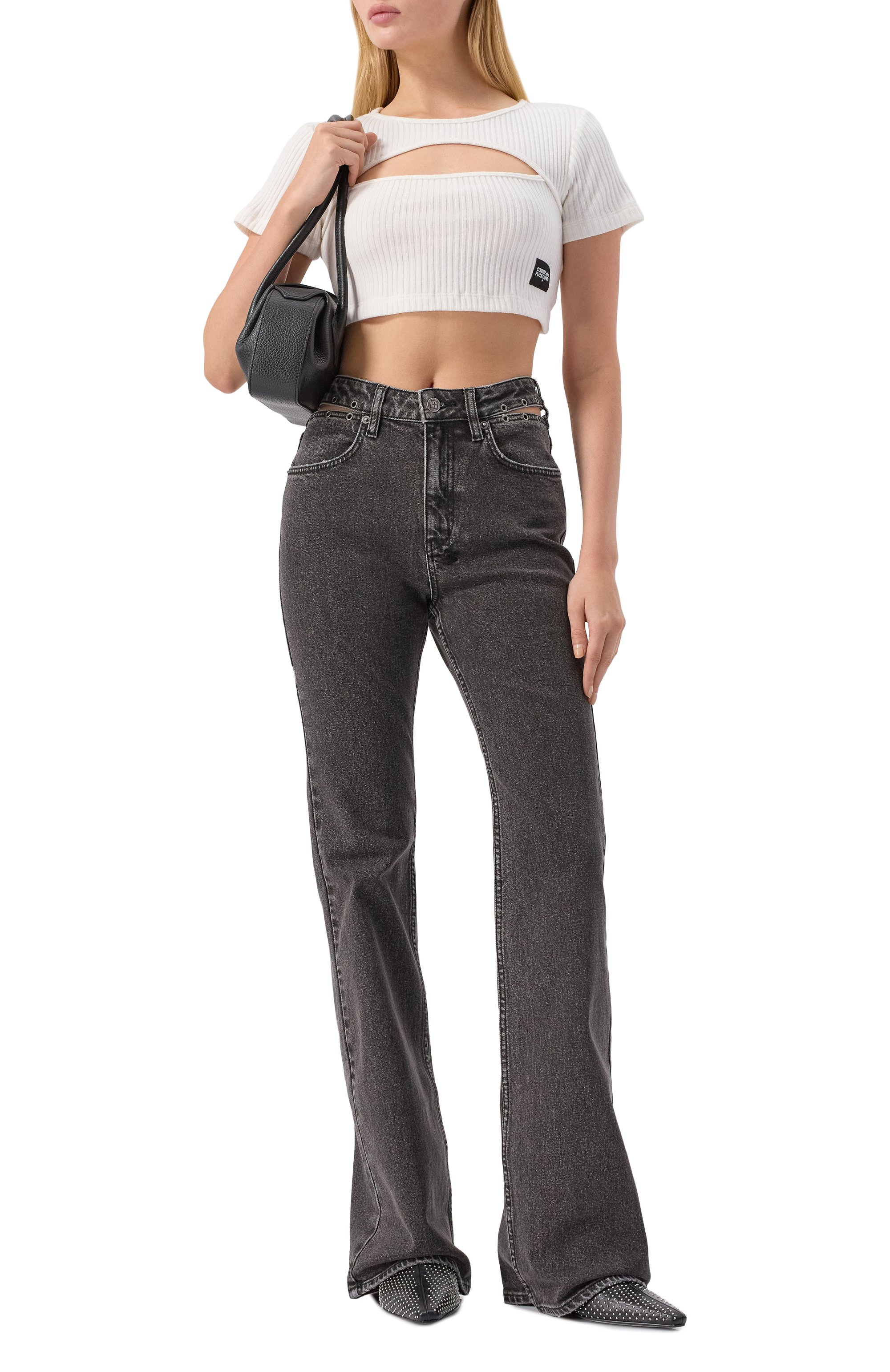 Футболка COMME DES FUCKDOWN белого цвета по цене 5525 руб., арт. CFABW01405, фото 2 Футболка COMME DES FUCKDOWN, арт. CFABW01405, фото 2