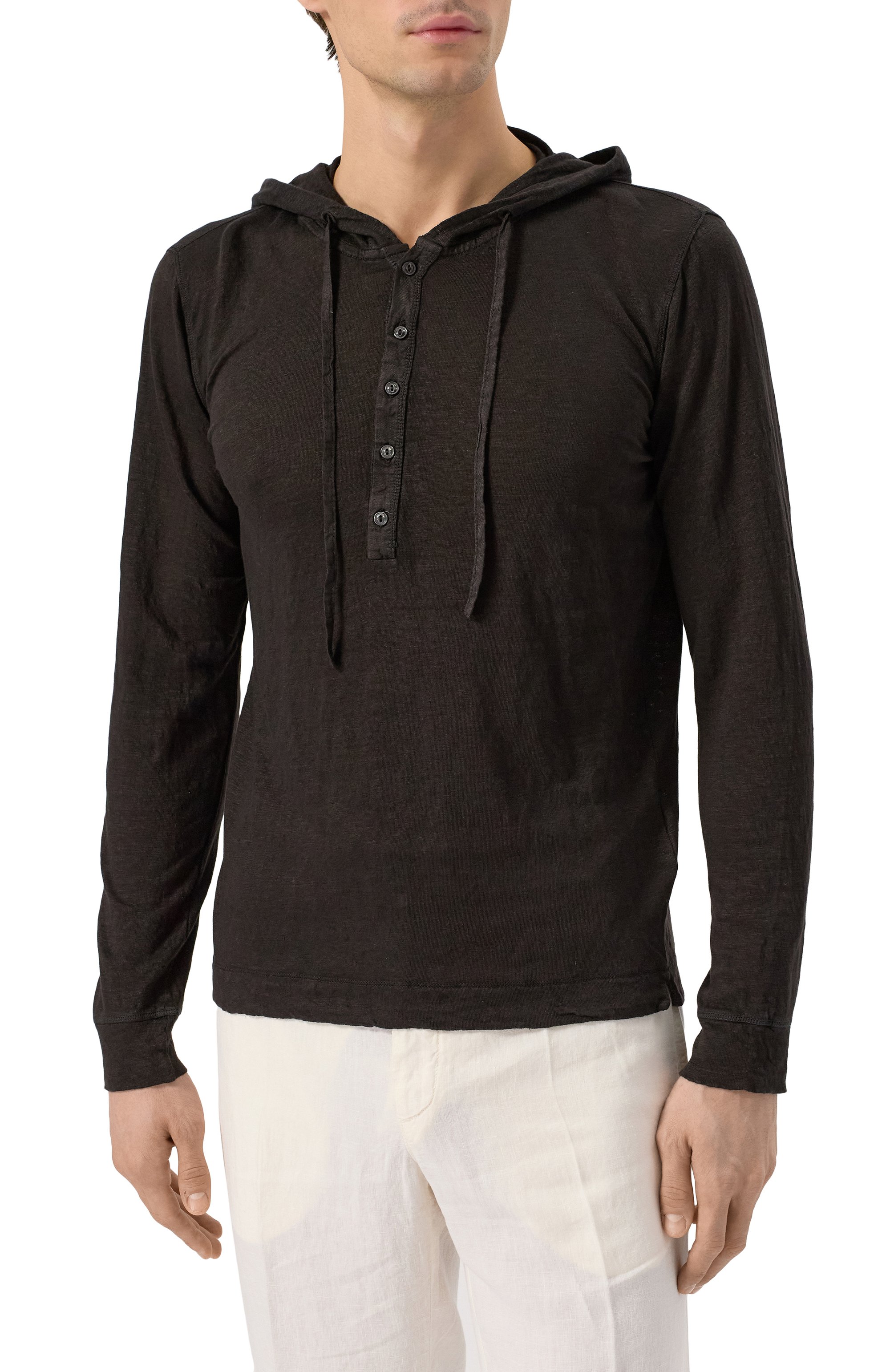 Льняной лонгслив-хенли 120% LINO, арт. 32ALIM7553/E908/S00, фото 3