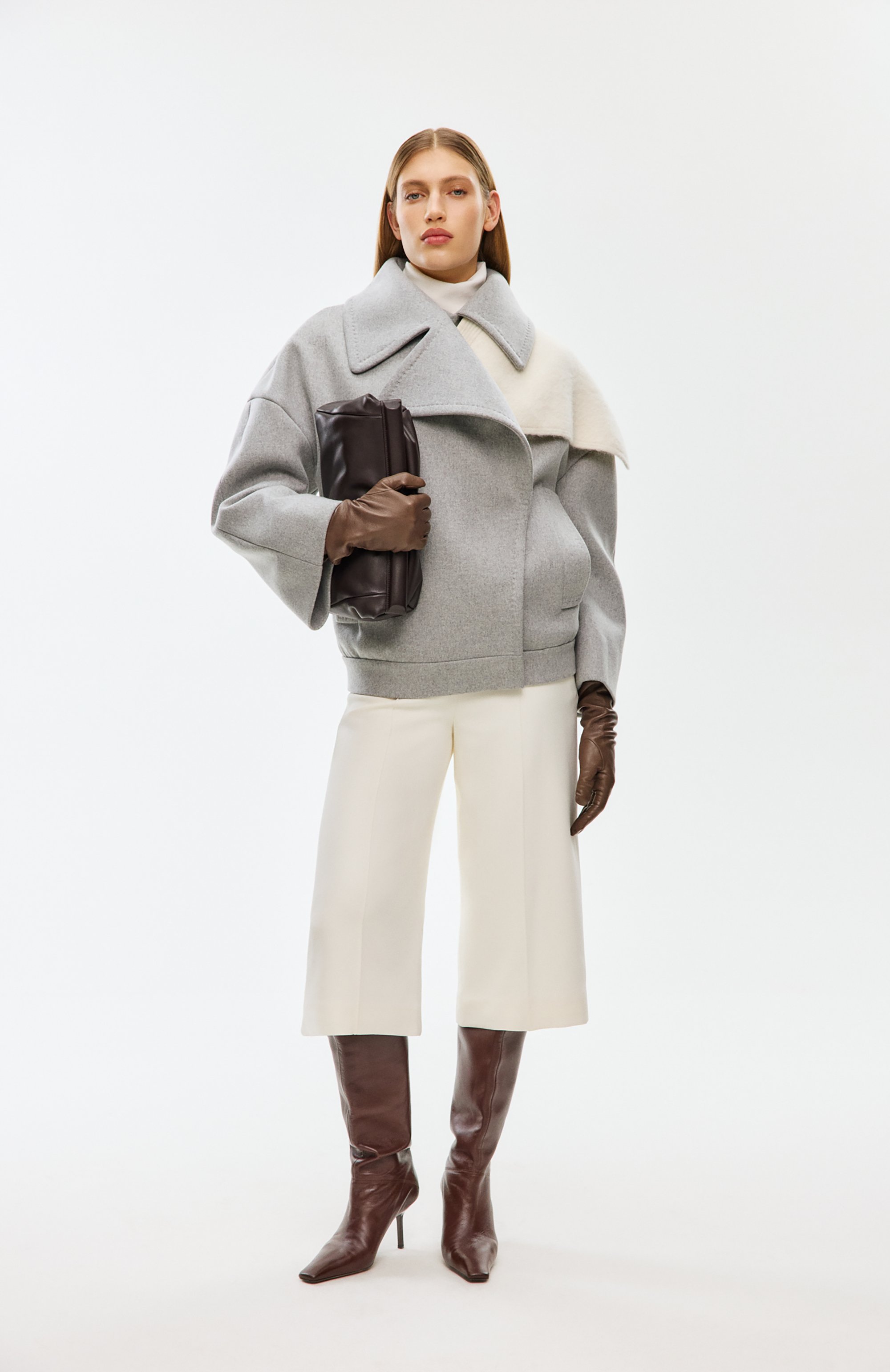 Полупальто из шерсти и кашемира BALMAIN, арт. FF0UA140/WD24, фото 6