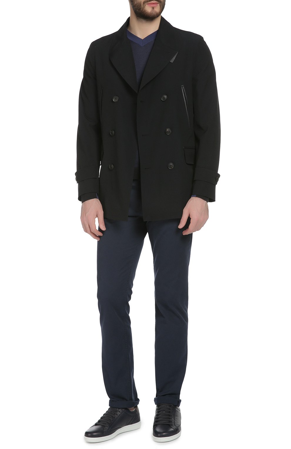 Полупальто BRIONI темно-синего цвета по цене 299500 руб., арт. SHLX/P5A02, фото 4 Полупальто BRIONI, арт. SHLX/P5A02, фото 4