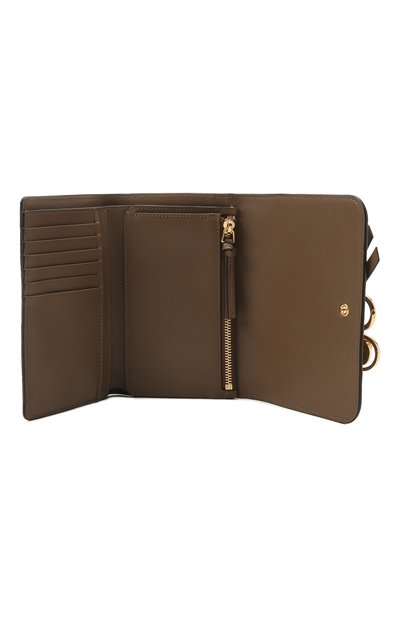 Кожаное портмоне CHLOÉ хаки цвета по цене 65550 руб., арт. CHC21SP943C62, фото 3 Кожаное портмоне CHLOÉ, арт. CHC21SP943C62, фото 3