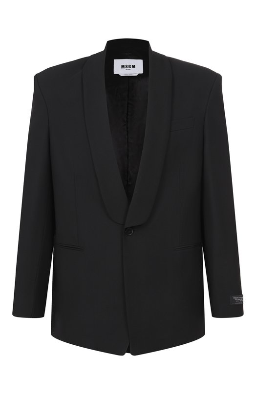 Шерстяной пиджак MSGM 4040MG01/267100 Чёрный 4040MG01/267100
