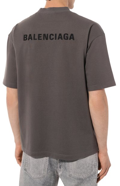 Хлопковая футболка BALENCIAGA, арт. 612966 TNVG9, фото 4