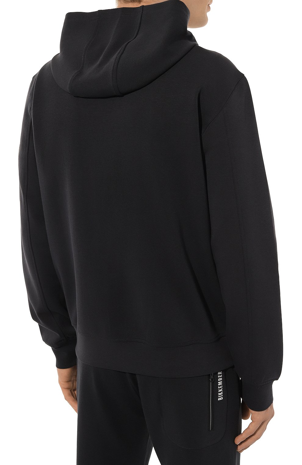 Хлопковая толстовка DIRK BIKKEMBERGS темно-синего цвета по цене 14050 руб., арт. PBMF0436, фото 4 Хлопковая толстовка DIRK BIKKEMBERGS, арт. PBMF0436, фото 4