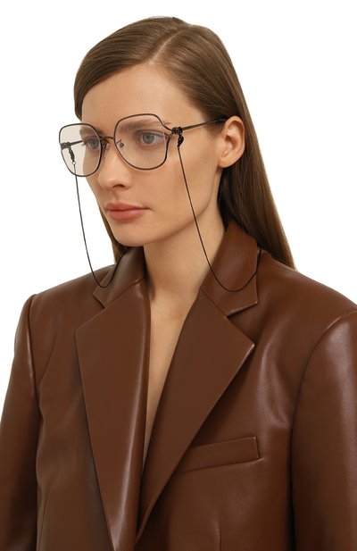 Цепочка для очков CAROLINE ABRAM, арт. CHAINETTE TRI0 METALL SINGLE BLACK, фото 2