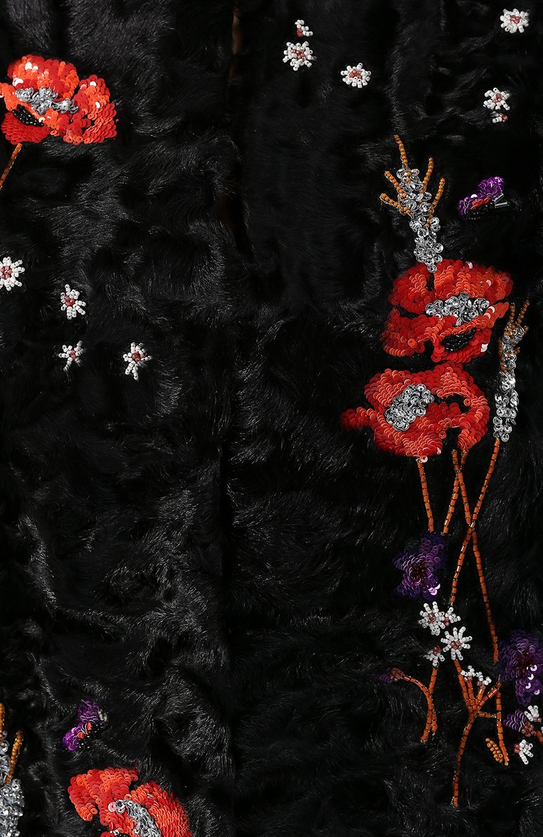 Женская шуба из овчины VALENTINO черного цвета, арт. RF3FA705CRF | Фото 5 (Материал внешний: Натуральный мех, Овчина; Рукава: Длинные; Статус проверки: Проверено, Проверена категория; Длина (верхняя одежда): До середины бедра; Материал подклада: Шелк; Женское Кросс-КТ: Мех; Кросс-КТ: Куртка)