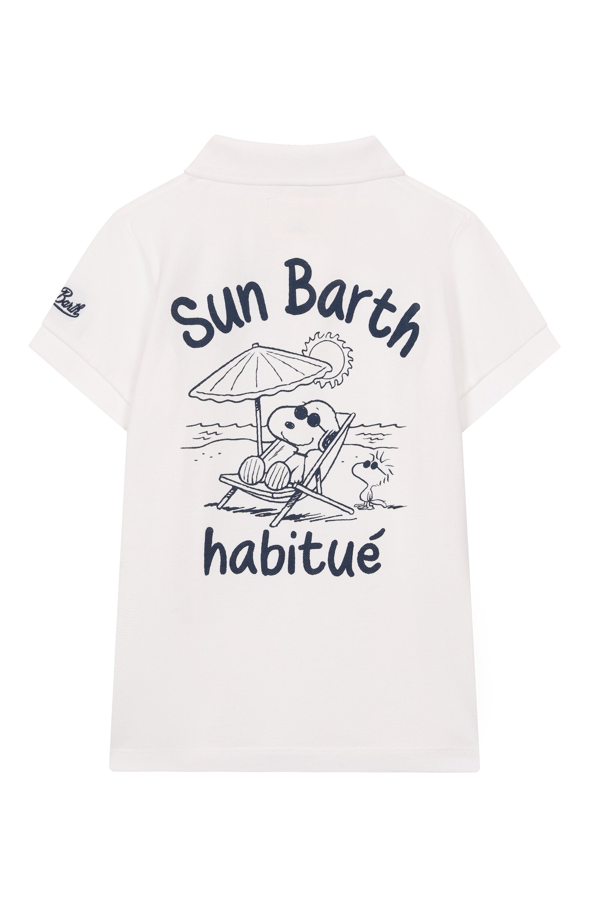 Хлопковое поло MC2 SAINT BARTH белого цвета по цене 13150 руб., арт. BEVERLY HILLS JR/00253H, фото 2 Хлопковое поло MC2 SAINT BARTH, арт. BEVERLY HILLS JR/00253H, фото 2