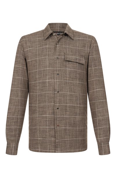 Мужская рубашка из шерсти и шелка KITON, арт. UMCBUBAK0627G