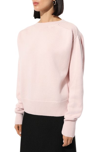 Кашемировый пуловер SASUPHI светло-розового цвета по цене 155000 руб., арт. W24607, фото 3 Кашемировый пуловер SASUPHI, арт. W24607, фото 3
